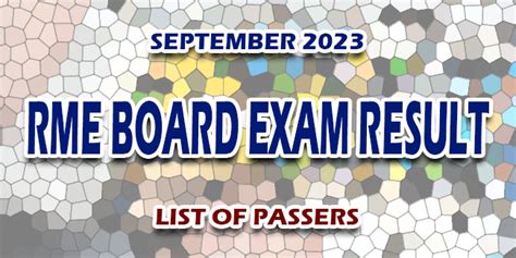 rme result september 2023